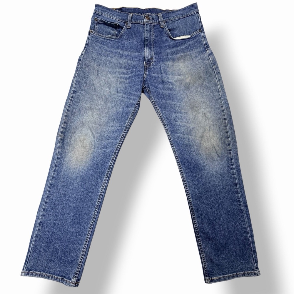 Levi's 505 Regular Fit Jeans Men's 34x30 Blue Medium Wash Straight Leg Denim